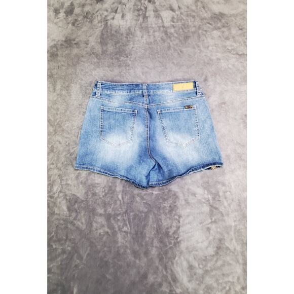 Seven 7 Blue Size 12 Wash Denim Jean Shorts Women’s Casual C29-15 - Picture 9 of 11